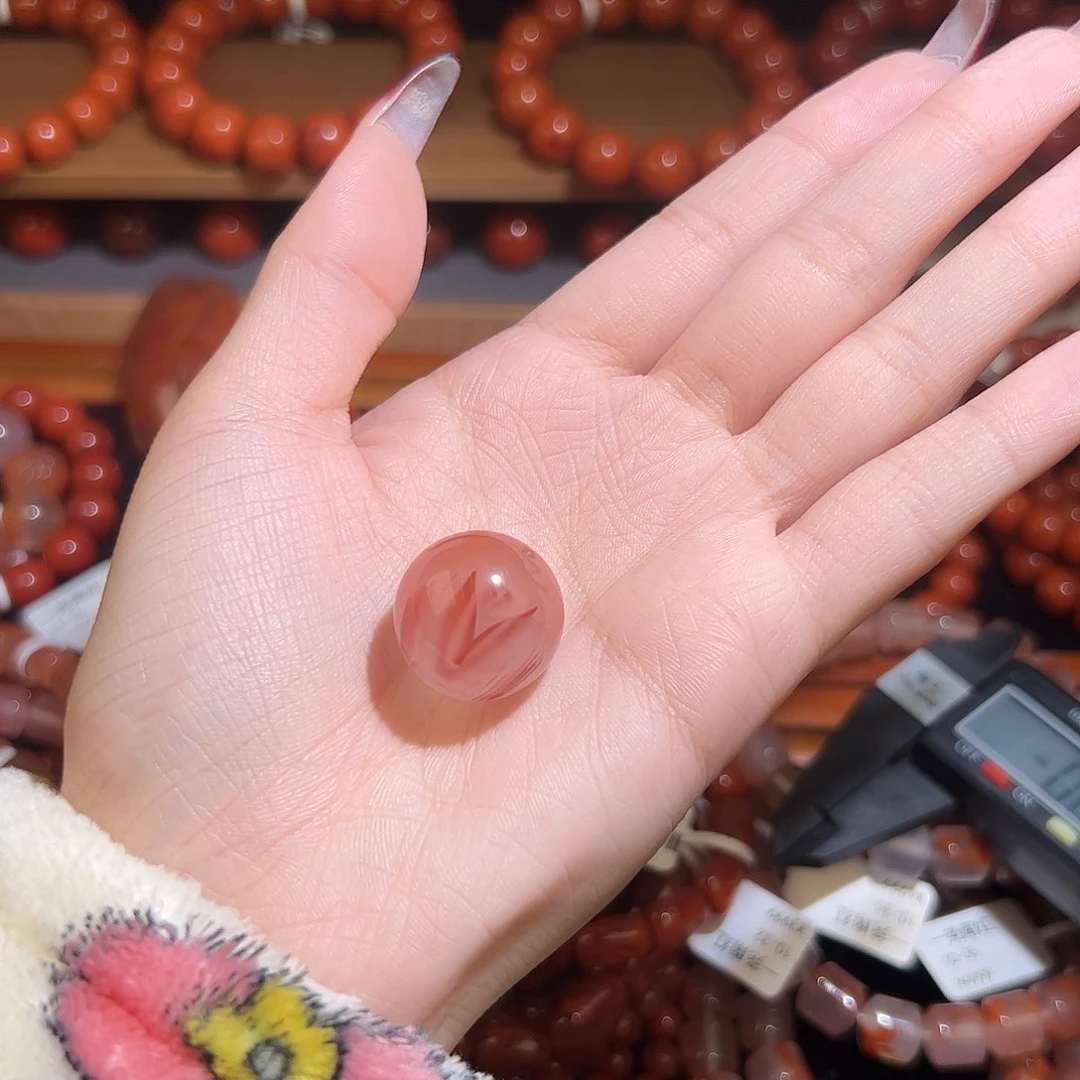 南红玛瑙单珠未镶嵌19mm冰飘