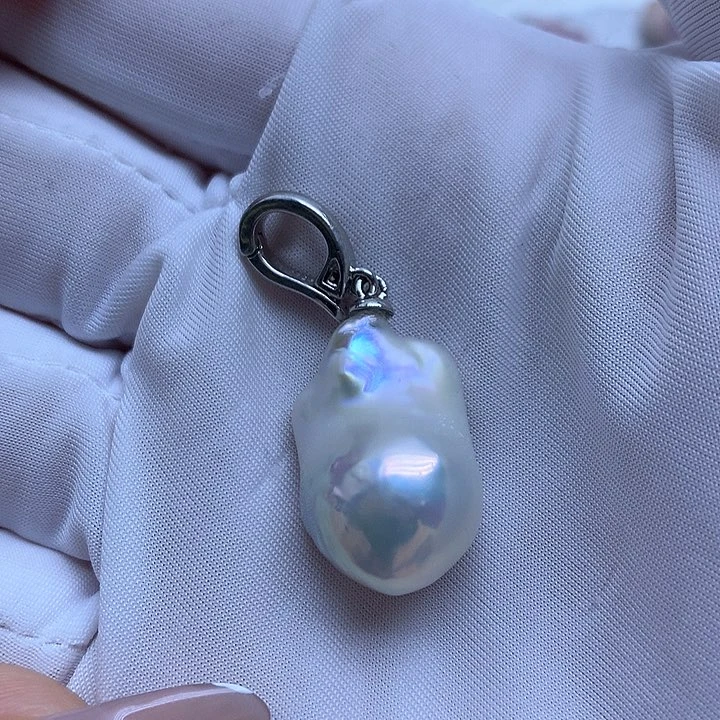 淡水珍珠耳饰银S925镶嵌