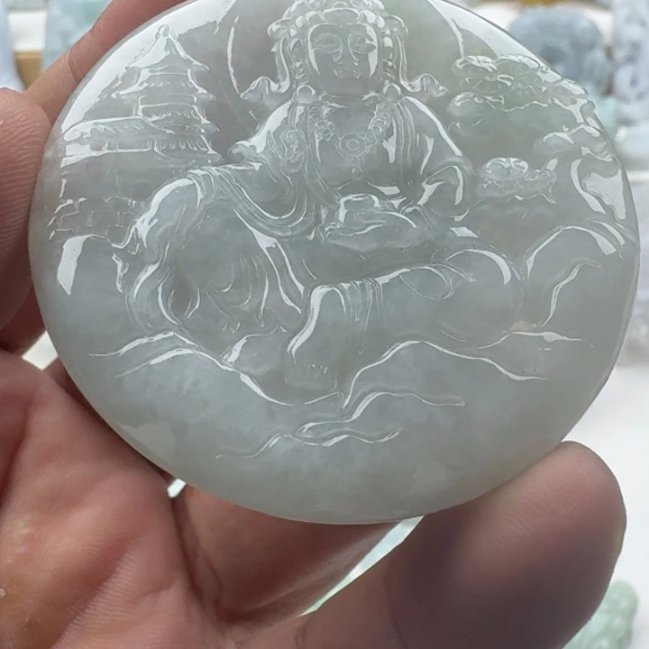 翡翠未镶嵌颈饰天然缅甸A货翡翠