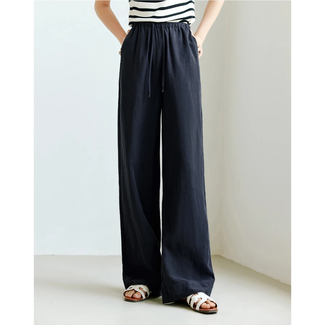 【达人专属】朗文斯汀百搭休闲裤显瘦休闲裤DZMK4204D12331