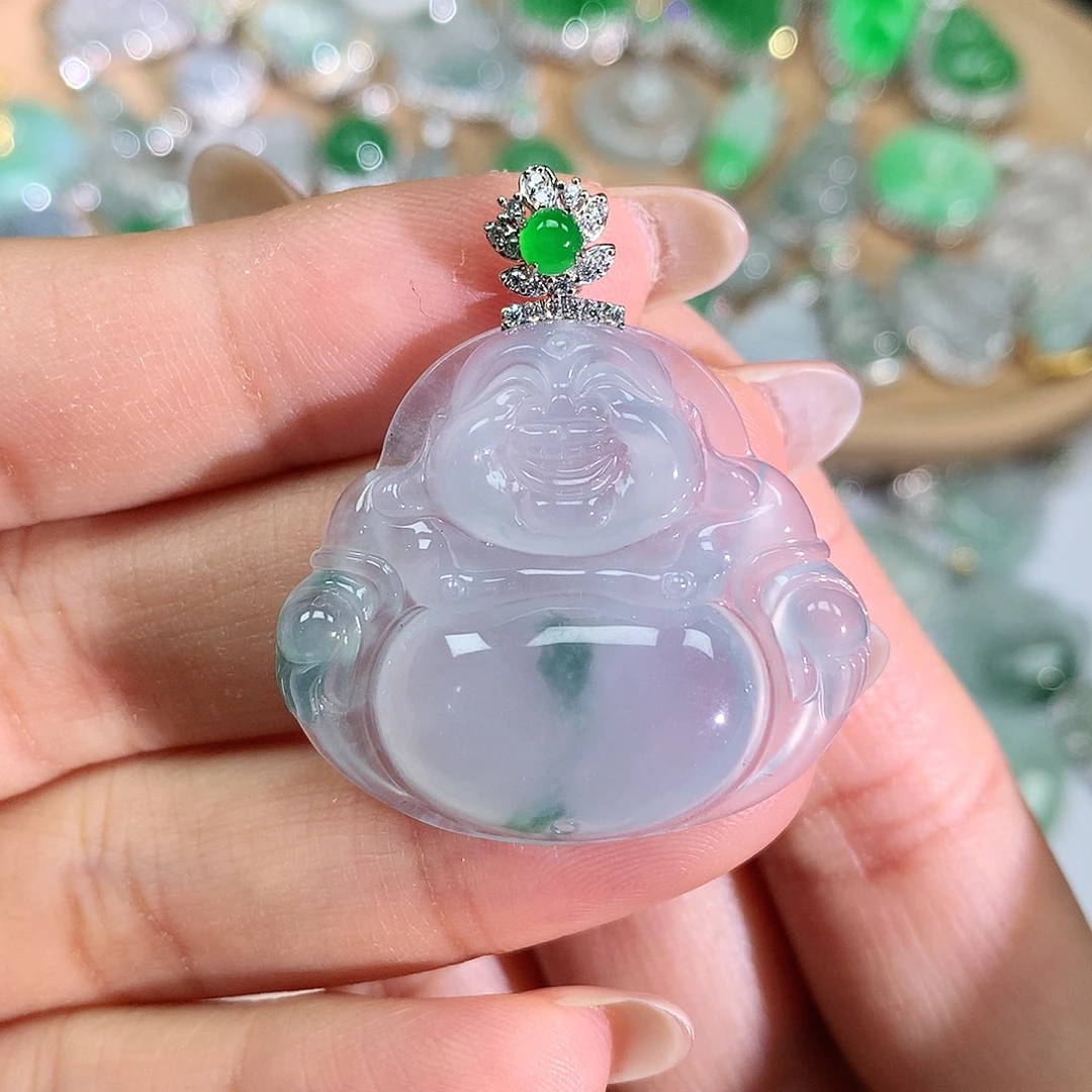 翡翠18K金镶嵌颈饰翡翠