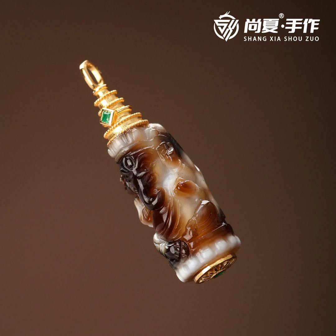 尚夏象神玛瑙吊坠配饰多样性发一