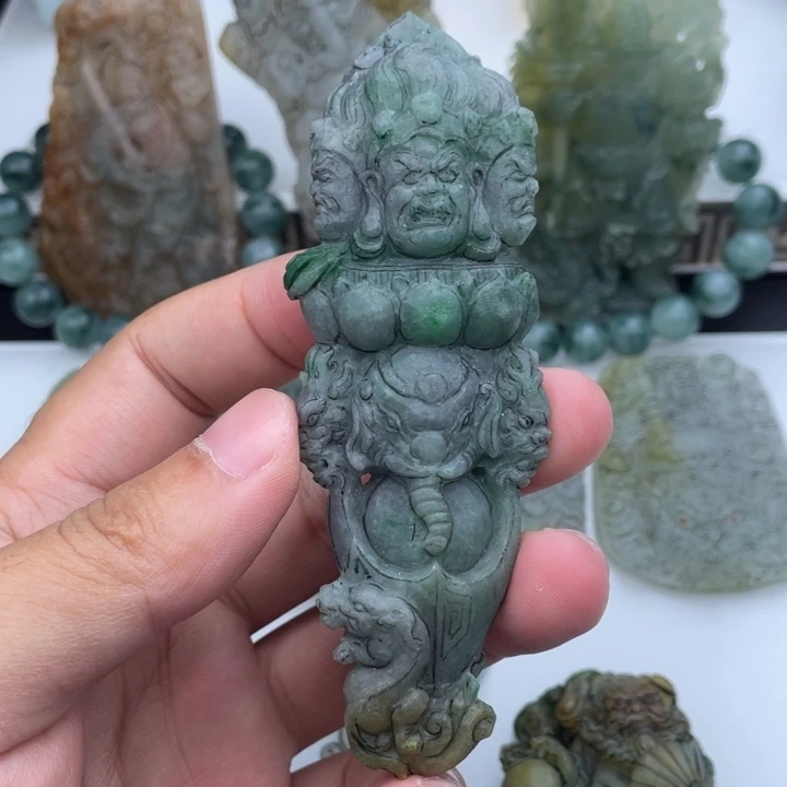 未镶嵌定制翡翠降魔杵