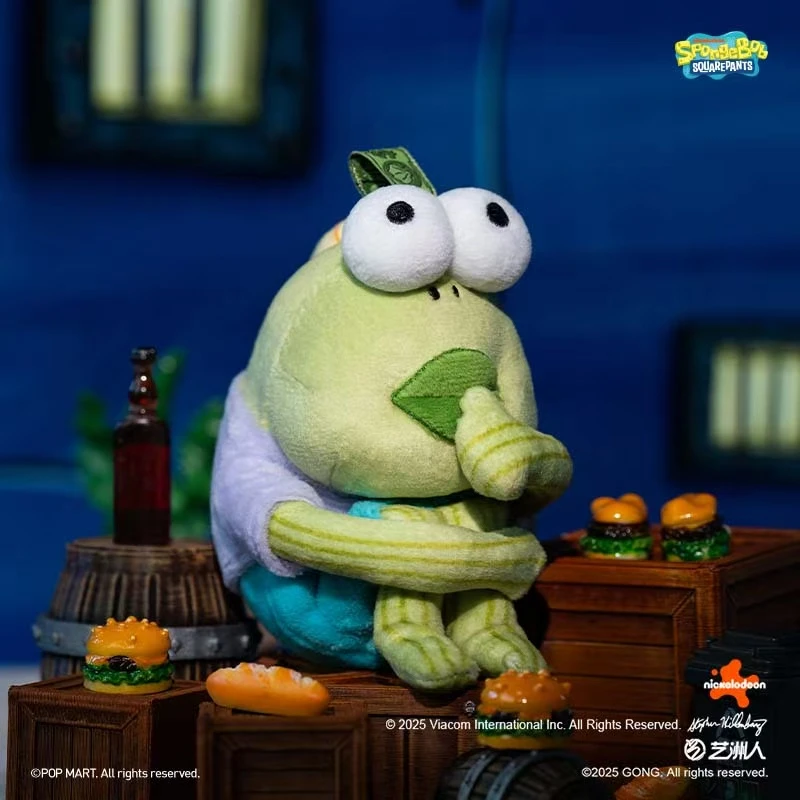 【POPMART】拆盒盲盒泡泡玛特海绵宝宝比奇堡的居民们搞怪毛绒盲盒