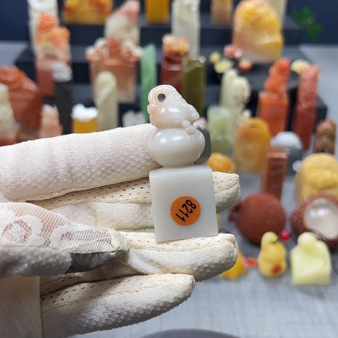 寿山石印石包邮包刻8211