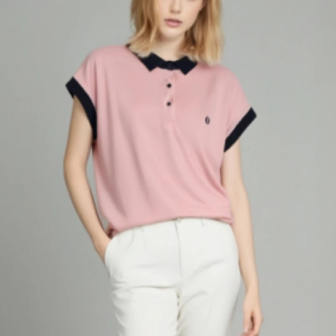 杨小帆 25新款  polo领半袖T恤  简约气质百搭高级