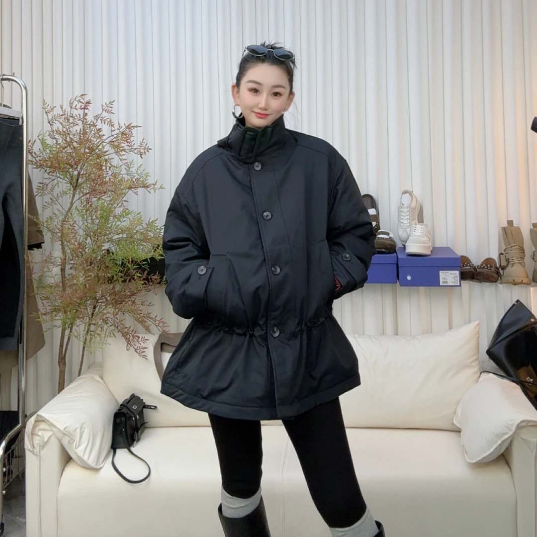 【格格专属】立领大扣子工装宽松版白鹅绒外套