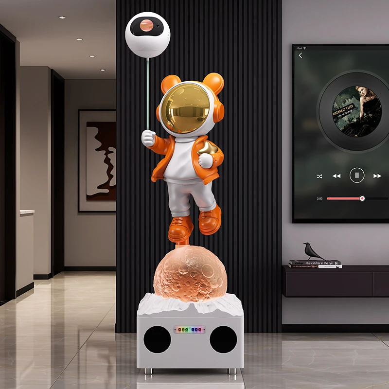 太空人宇航员大摆件客厅沙发电视机柜旁落地高端乔迁礼品星空灯