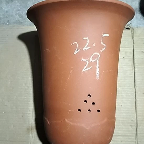 紫砂红泥莲花金钟一个