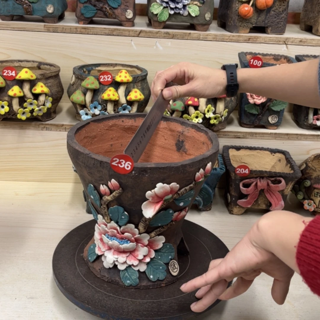 【闪购商品】紫砂花盆236号内口18.5外高19