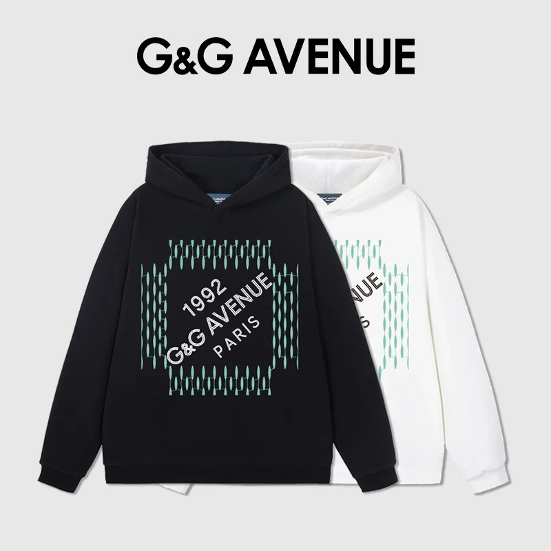 法国G&G AVENUE时尚潮流情侣款百搭秋冬保暖舒适宽松显瘦长袖卫衣