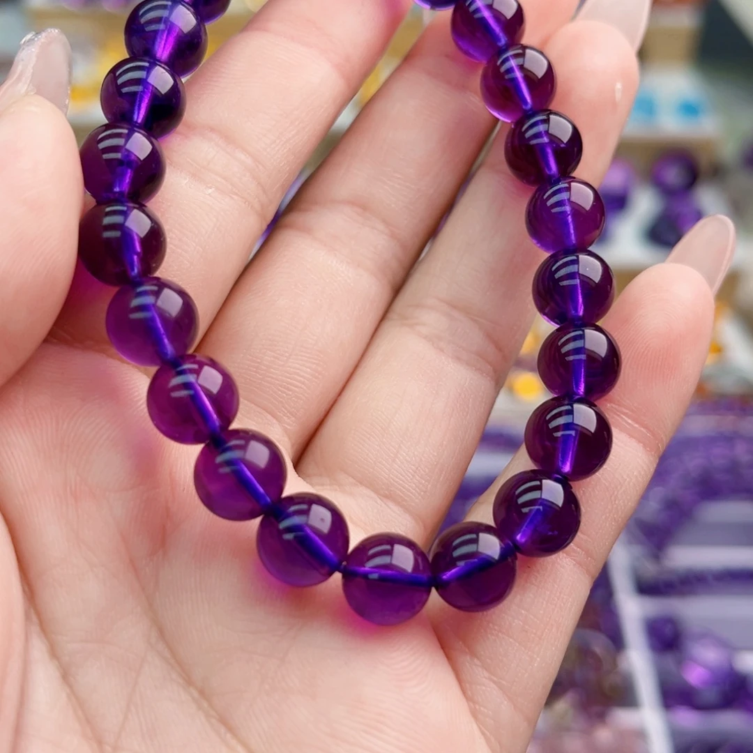 蓝***炎未镶嵌水晶手串天然保真