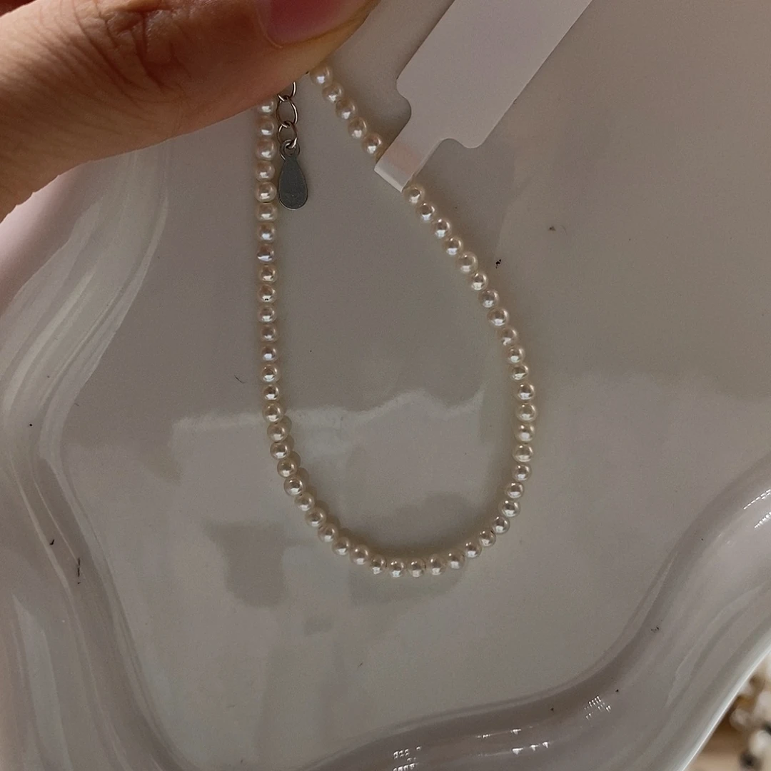 淡水珍珠手镯银S925镶嵌
