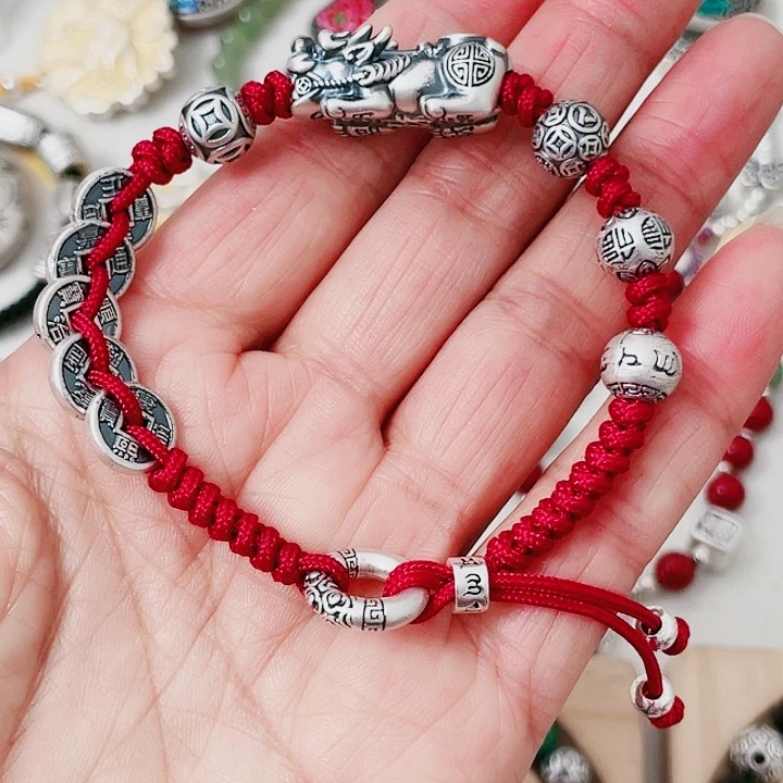 珐琅吊坠足银五帝