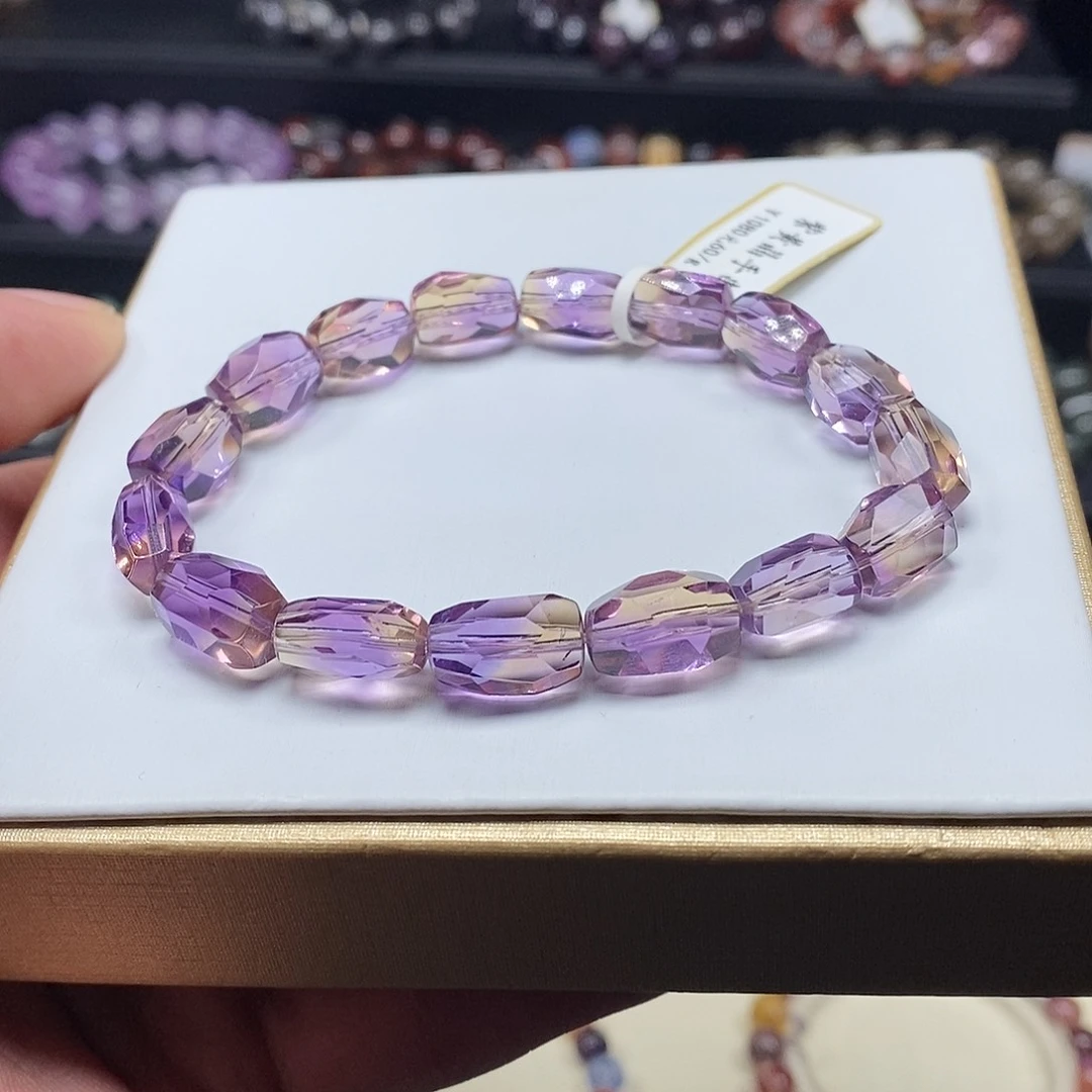 水晶手串未镶嵌紫黄晶