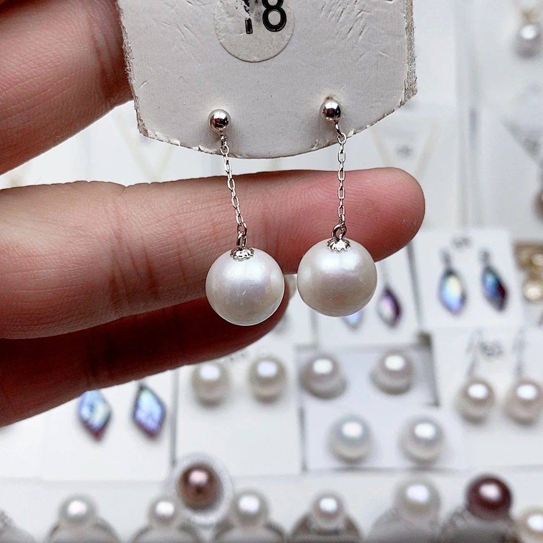 淡水珍珠银S925镶嵌颈饰015