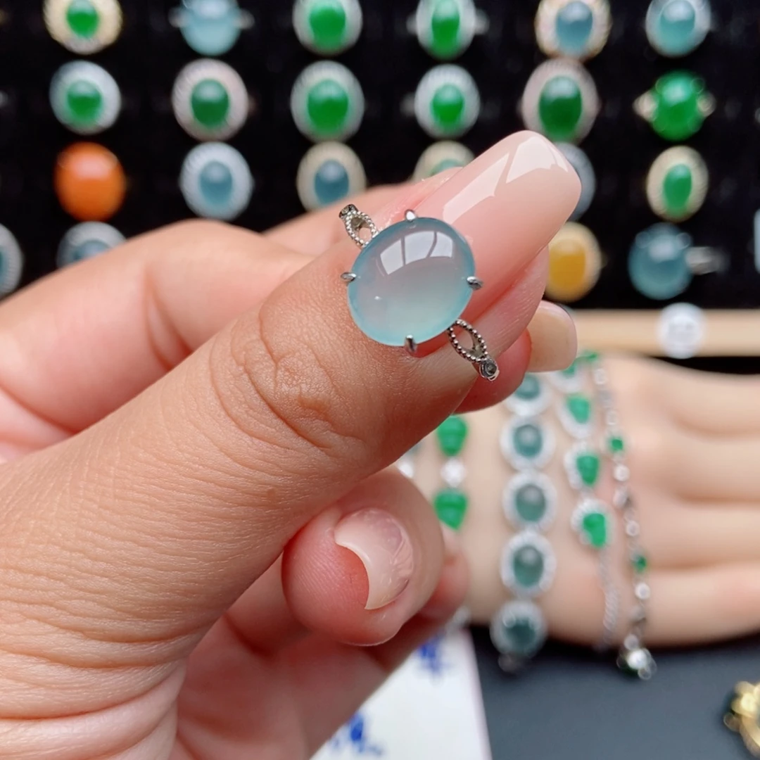 翡翠银S925镶嵌戒指6