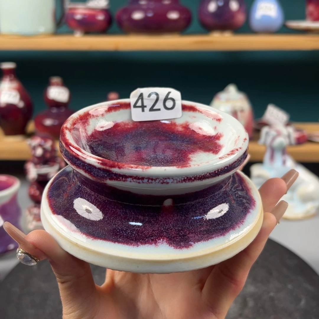 瓷片微瑕壶承纯手工