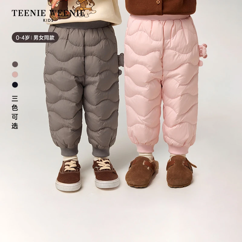 TeenieWeenieBaby小熊童装25款冬立体装饰绗缝羽绒裤T0TC258979I