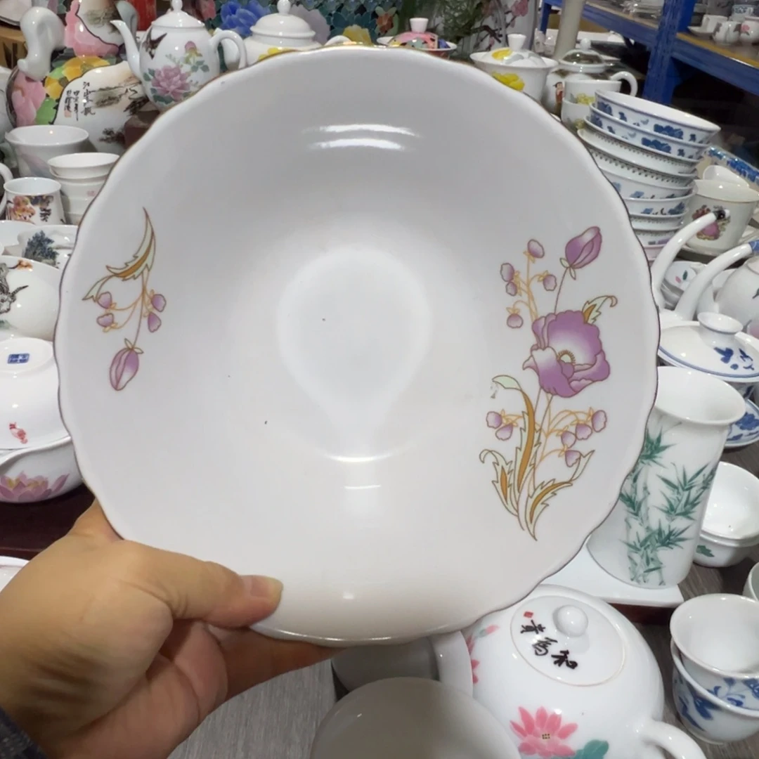 醴陵瓷直播供货基地炸福利20厘米老碗