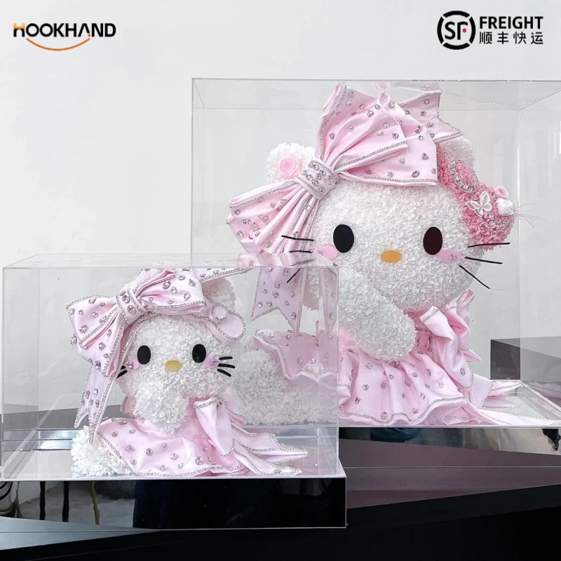 网红永生花hellokitty真花可爱独角兽KT摆件七夕送女友生日礼物