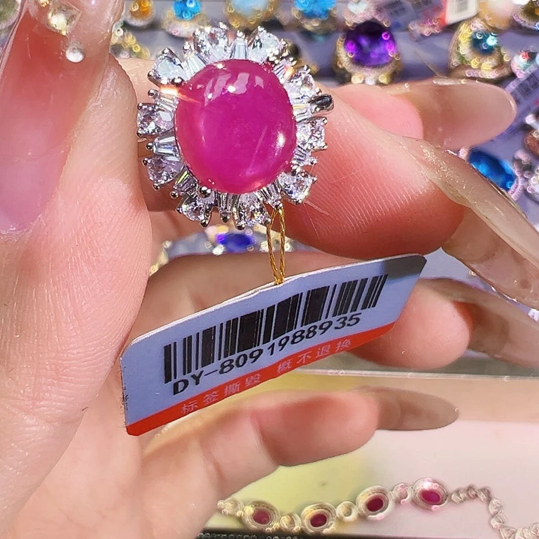 银S925镶嵌红宝石红宝石