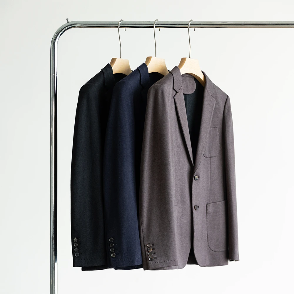 【清仓】男士羊毛混纺西服秋多口袋戗驳领休闲西装外套DYP011118XF