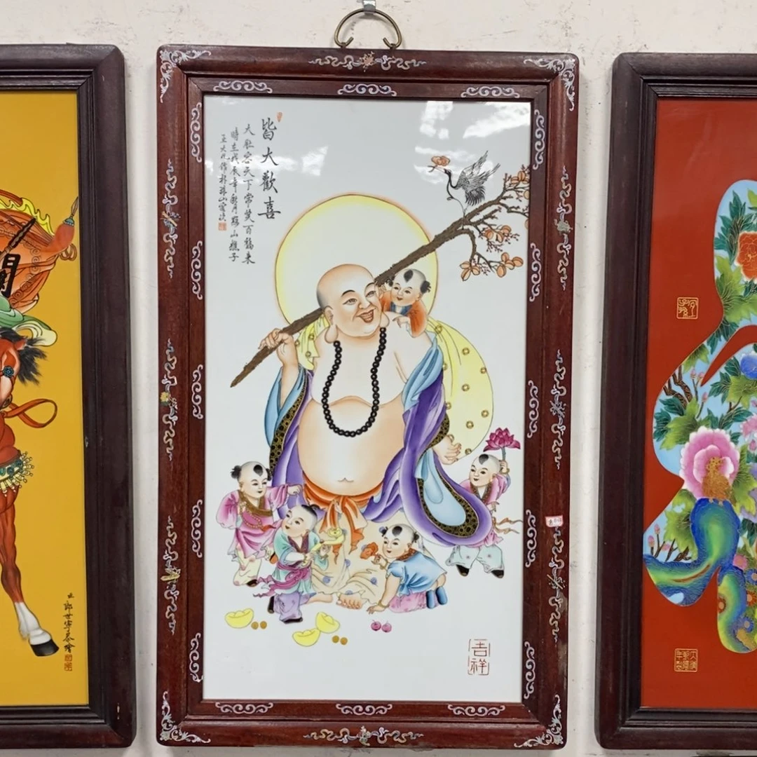 瓷片90*52 景德镇瓷板画柴窑烧制