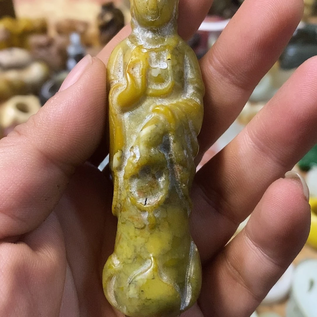 和田玉（糖玉）未镶嵌颈饰玉器玉器玉器挂件