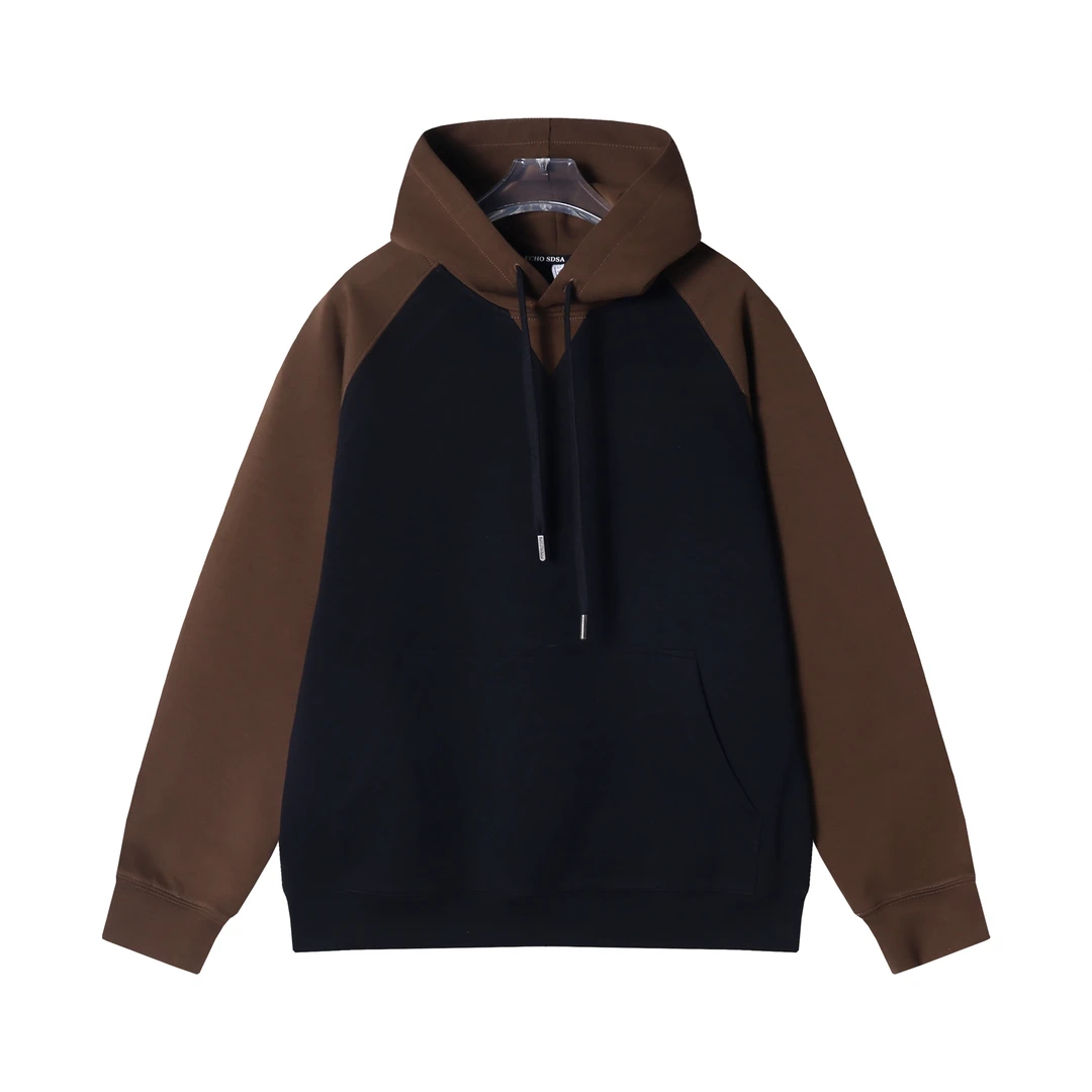 wy503新款时尚个性撞色连帽套头卫衣休闲运动宽松百搭上衣