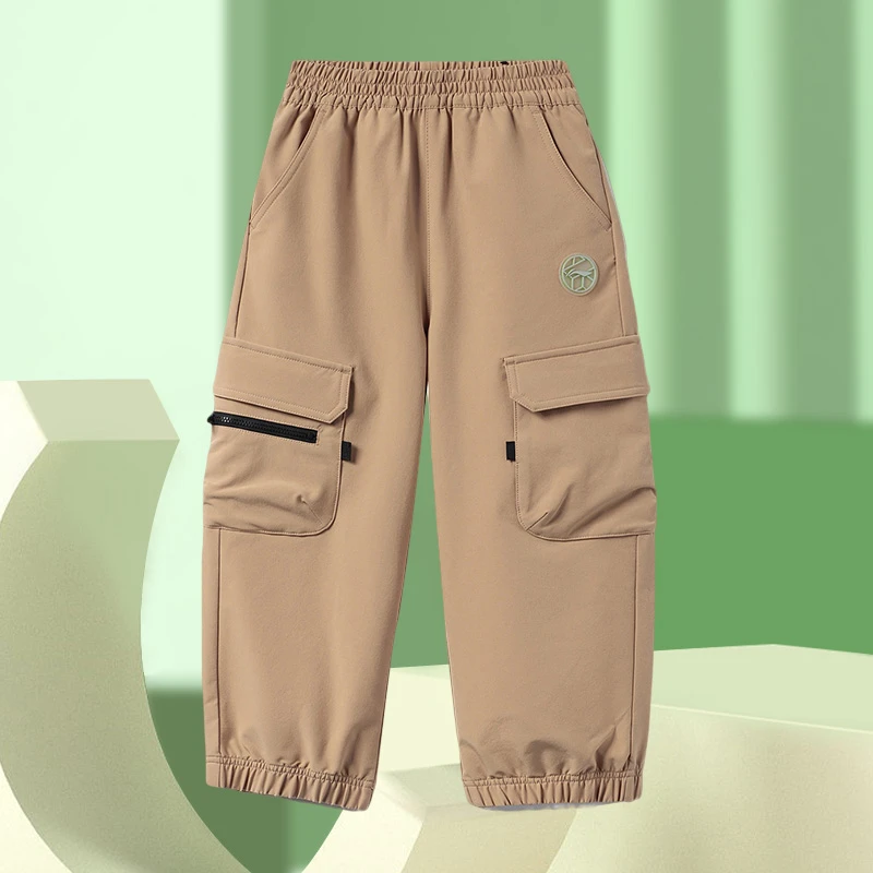 《B品以直播展示为准》李宁时尚系列男童运动工装运动长裤YYKR333