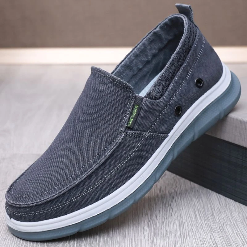 正品老北京布鞋男超轻软底透气防臭一脚蹬懒人鞋中老年人休闲开车