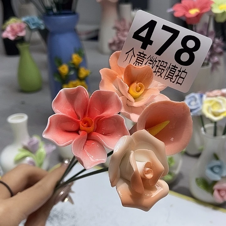 陶瓷纯手工捏花设计