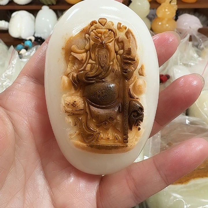 林***富砖雕石头手把件不退不换