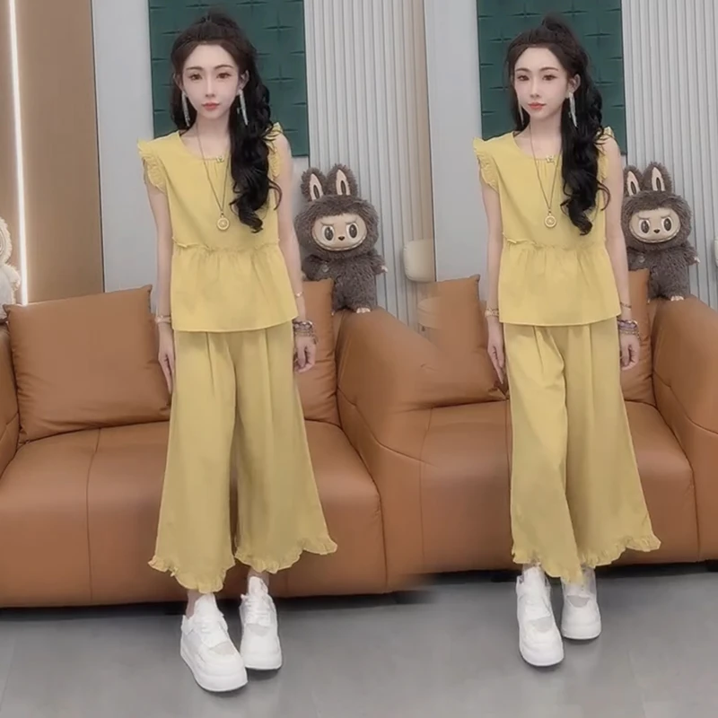 2025夏季新款时尚显瘦气质网红高档洋气女高级百搭宽松大码两件套