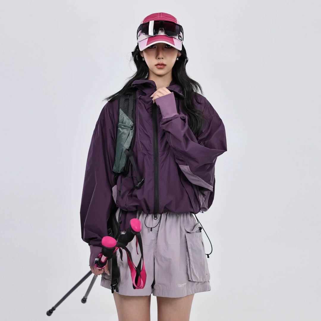 ZACHARIAH【寐紫】山系户外短款防晒衣服女抗菌凉感轻薄徒步登山服
