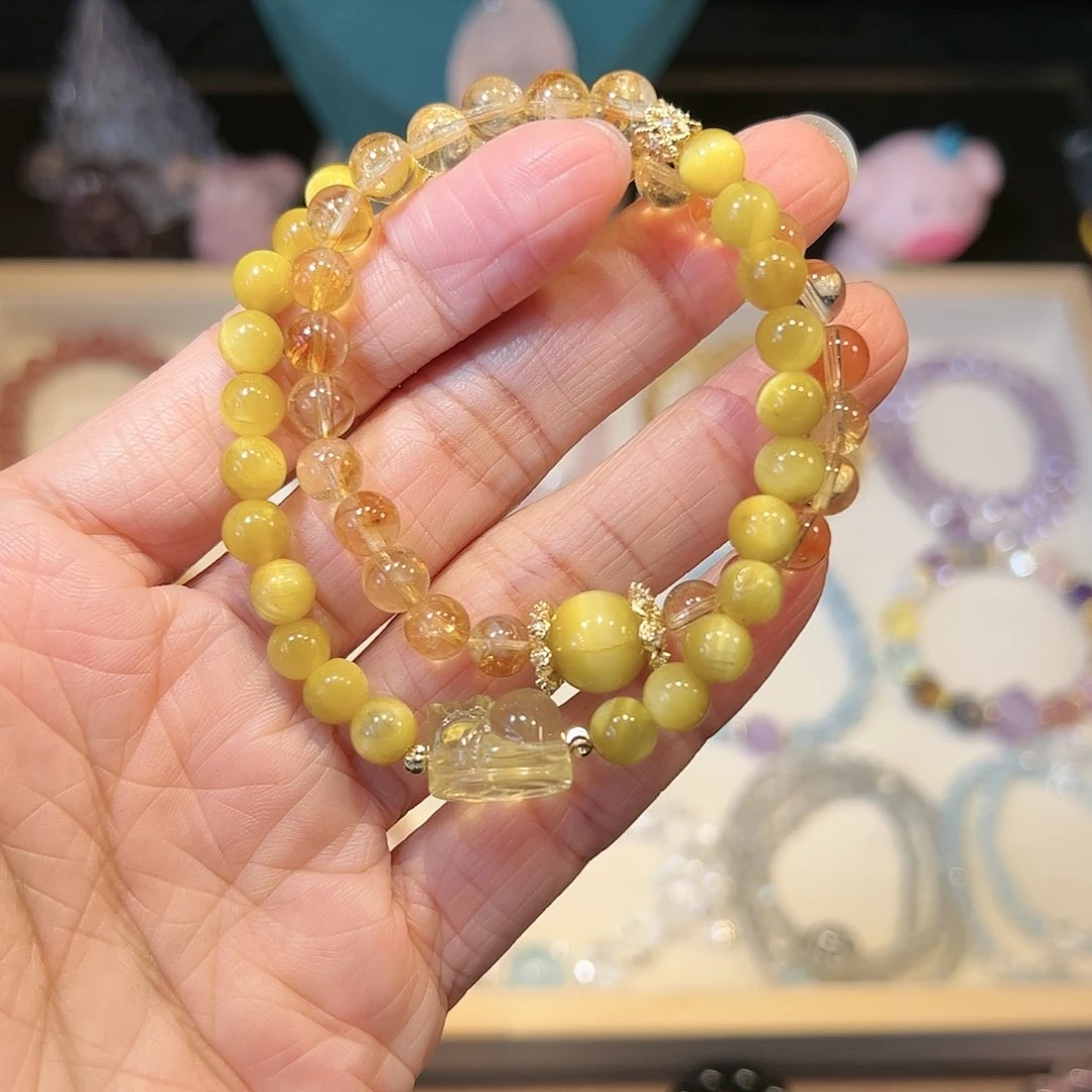 水晶手链未镶嵌黄