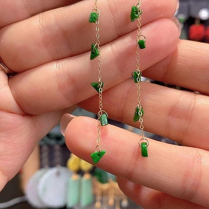 翡翠未镶嵌耳饰翡翠