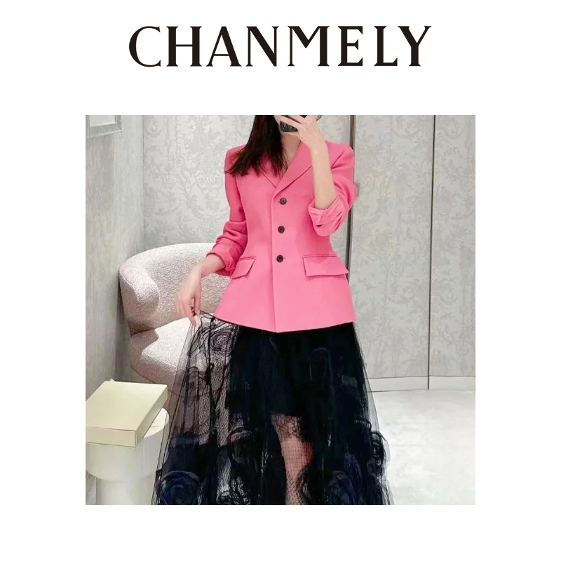 【CHANMITY】‘’怦然心动‘’ 高级立体剪裁修身显瘦西装 023995
