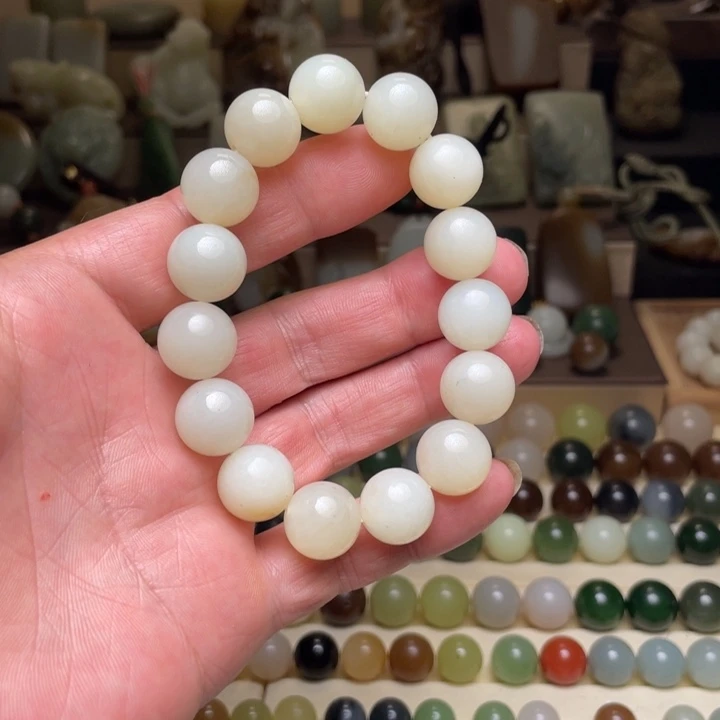 手链未镶嵌和田玉（糖玉）