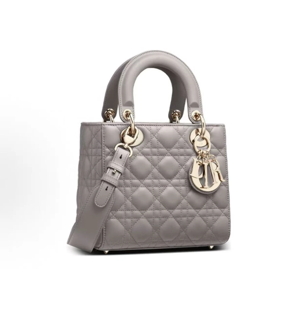 99新 Chanel/香奈儿 【TVB识货】香奈儿灰金四格戴妃 手提斜挎包