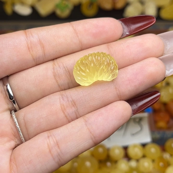 蜜蜡未镶嵌珠宝奇石金珀橘子瓣配饰