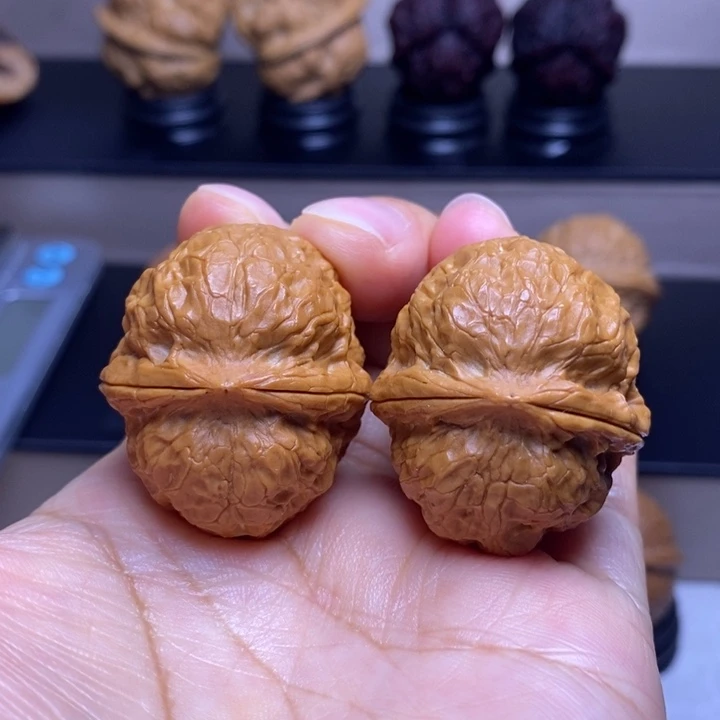 文玩核桃把件粗筋钢炮31