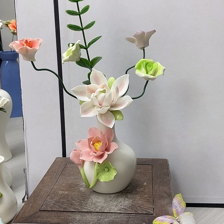 陶瓷纯手工捏花设计