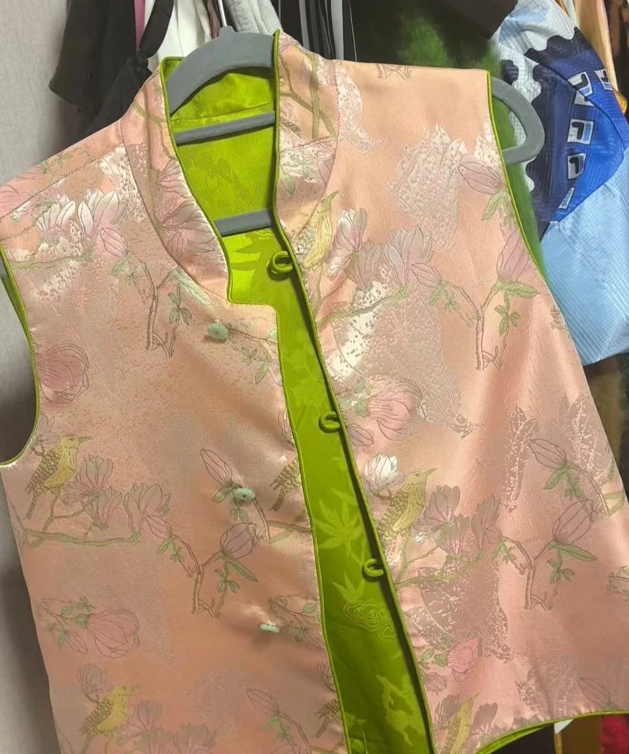 新中式国风圆领马甲外套女（非直播期间勿拍）