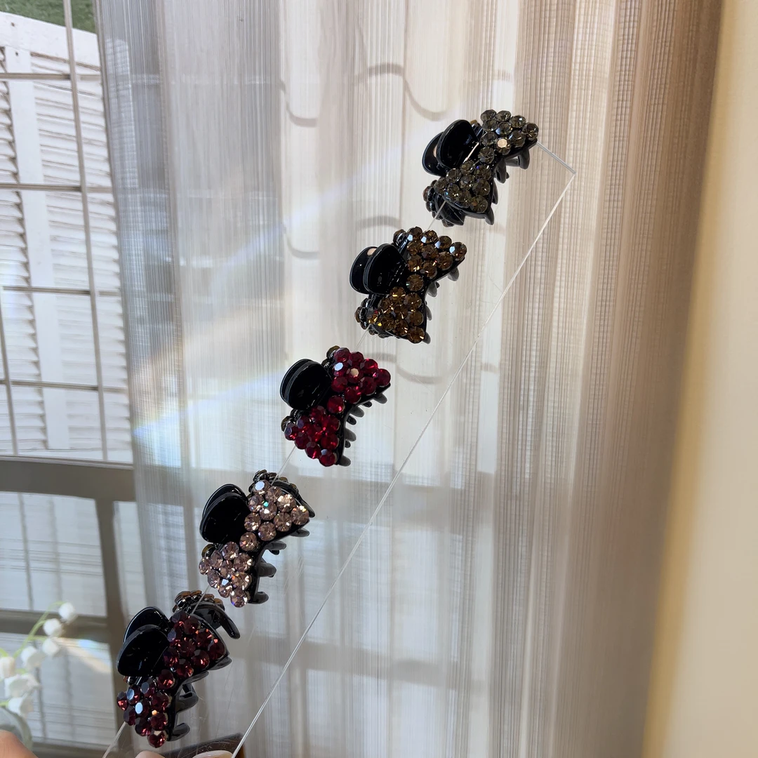 W361韩系复古气质百搭精致轻奢闪顶夹