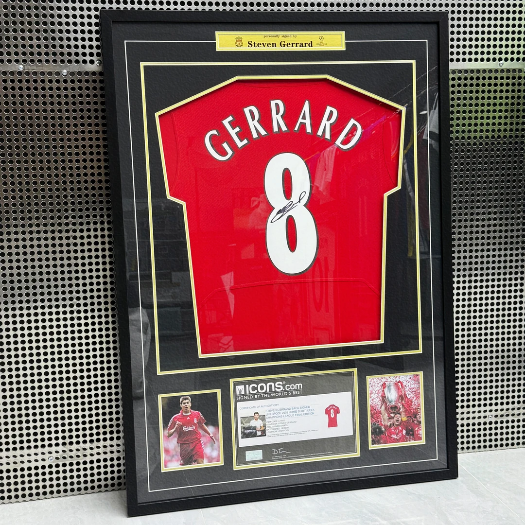 杰拉德利物浦2005伊斯坦布尔奇迹之夜纪念版亲签球衣（EM证书）