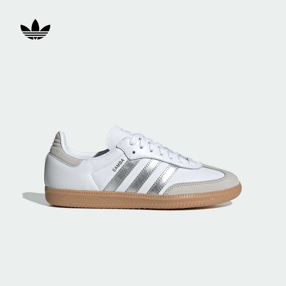 阿迪达斯三叶草「T头鞋」SAMBA OG经典板鞋德训鞋女adidas JI2725