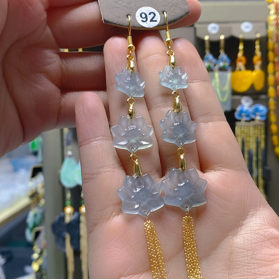 未镶嵌翡翠耳饰翡翠