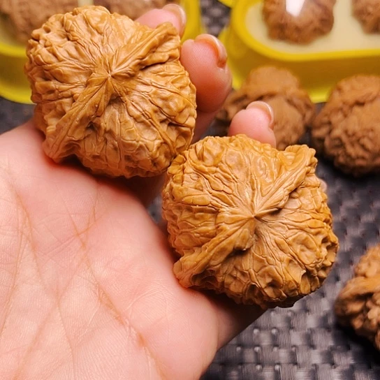 文玩核桃南瓜墩一对